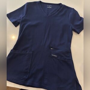 Jaanuu Deep Blue V-Neck Top